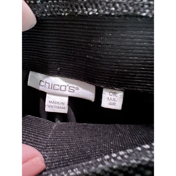 Chicos So Slimming Superior Stretch Ankle Pants Size 0 0R US 4 Black Tan Print - Picture 3 of 10